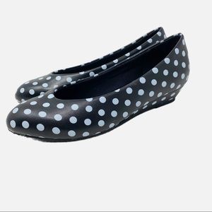 Angel Steps Polka Dot Low Heeled Wedges